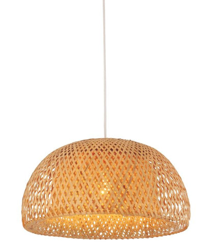 CANASTA: Bohemian Interior Natural Bamboo Finish Pendant Light - Large