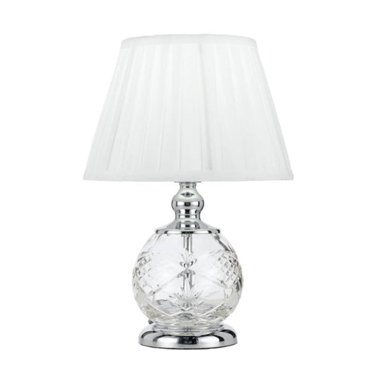 VIVIAN Table Lamp - Chrome/White