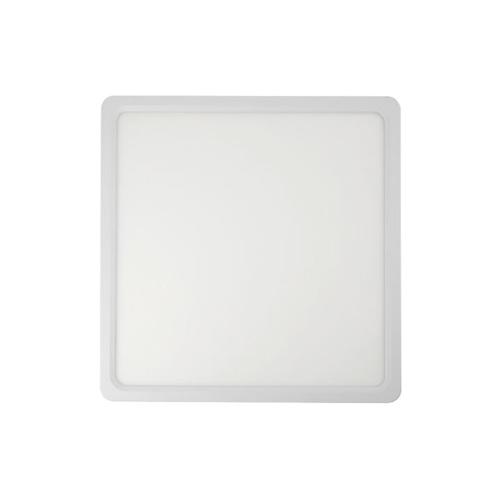 LUNOS 23CM 18W 3CCT Square LED Oyster Dimmable Ceiling Light - White