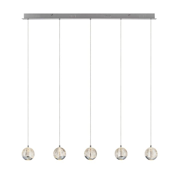 SEGOVIA 5 LED BAR Pendant Light - Chrome