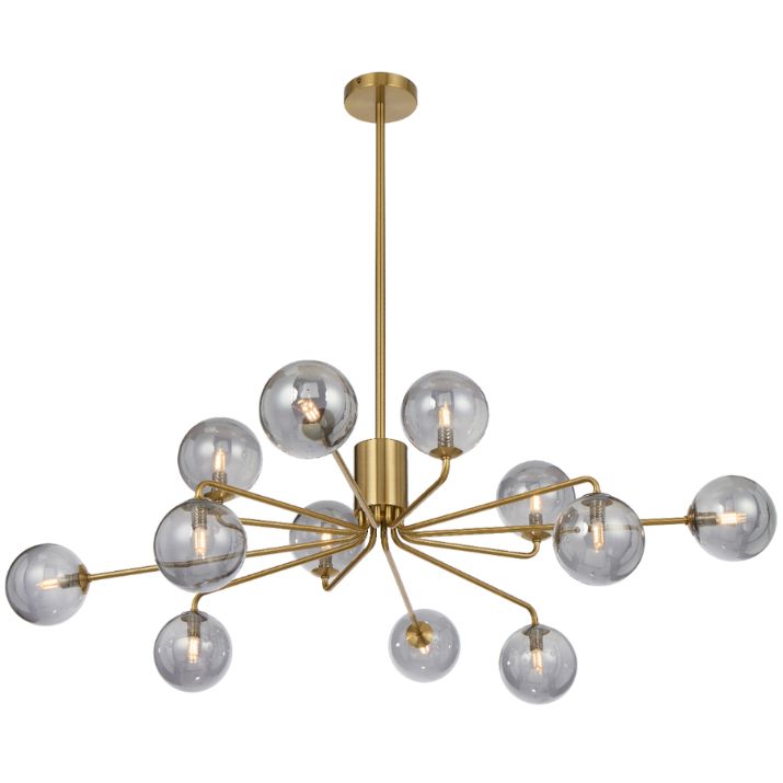 FELTON 12 Pendant Light - Antique Gold/Smoke