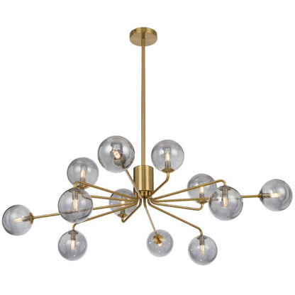 FELTON 12 Pendant Light - Antique Gold/Smoke