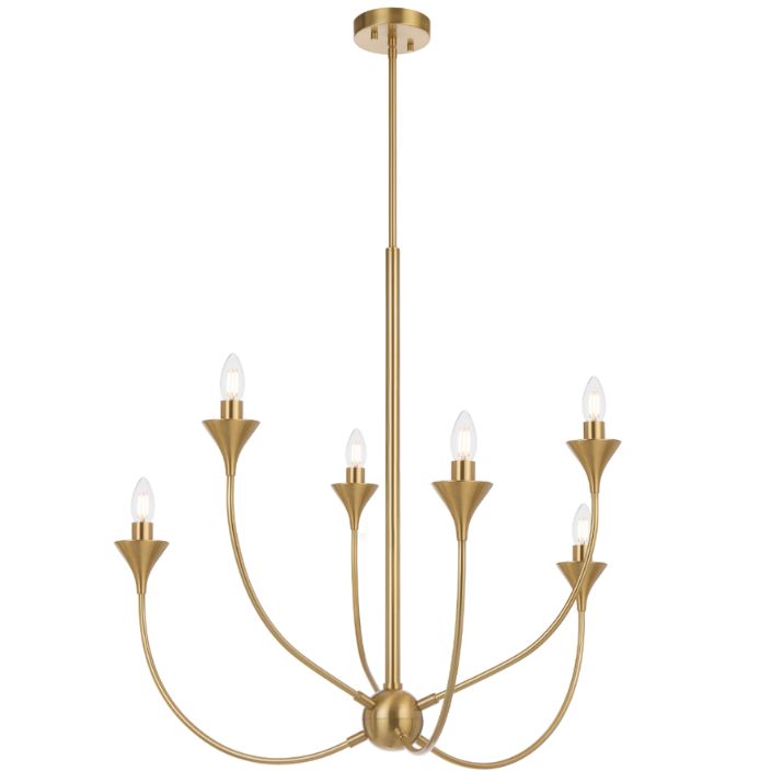Farnix 6 Light Pendant - Antique Gold