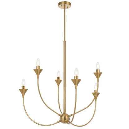 Farnix 6 Light Pendant - Antique Gold
