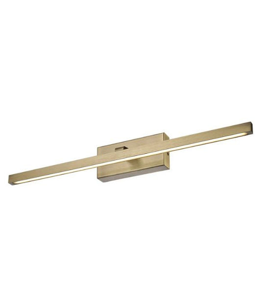 LINEAL: Interior LED Tri-CCT Dimmable Vanity / Picture Wall Lights IP44 (L695mm) - Antique Brass