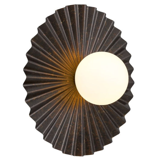 KINSO 35CM Wall Light - Antique Copper/Opal Matt
