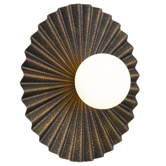 KINSO 35CM Wall Light - Antique Gold/Opal Matt