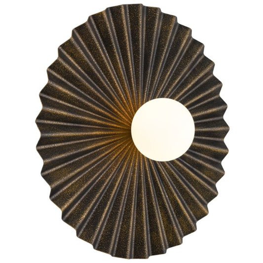 KINSO 50CM Wall Light - Antique Gold/Opal Matt