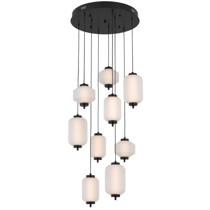 TORSO 9 LED Pendant Light - Black