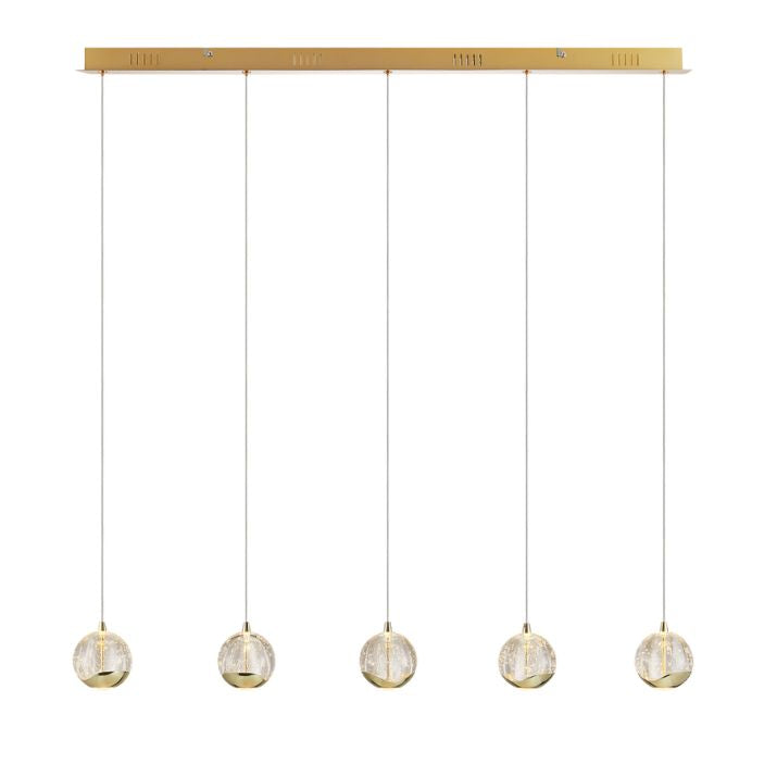 SEGOVIA 5 LED BAR Pendant Light - Gold