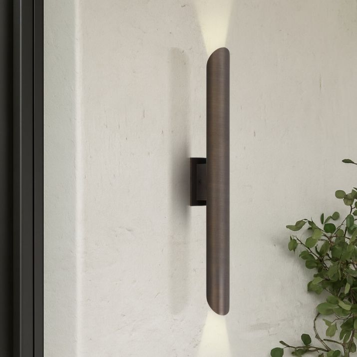 Penros Twin Exterior Wall Light - Antique Brass