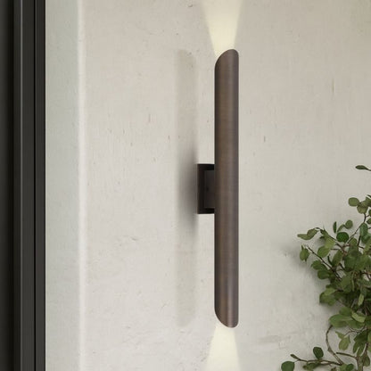 Penros Twin Exterior Wall Light - Antique Brass