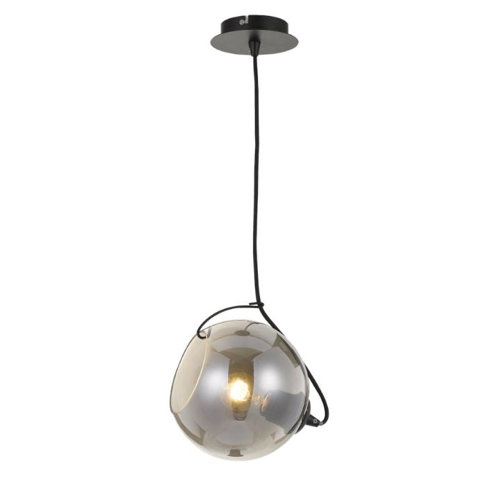 BONDI 20CM Pendant Light - Black/Smoke