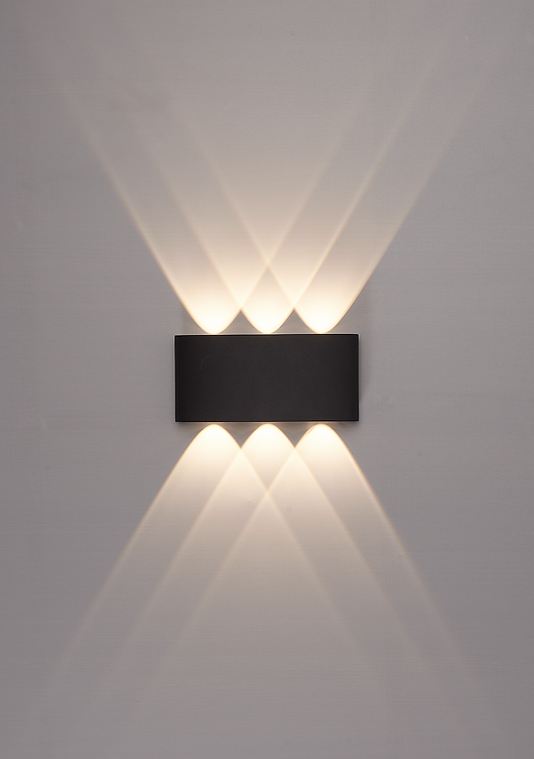 3A Fortuna 6 Light Up And Down Wall Light- Black