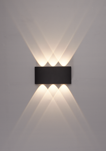 3A Fortuna 6 Light Up And Down Wall Light- Black