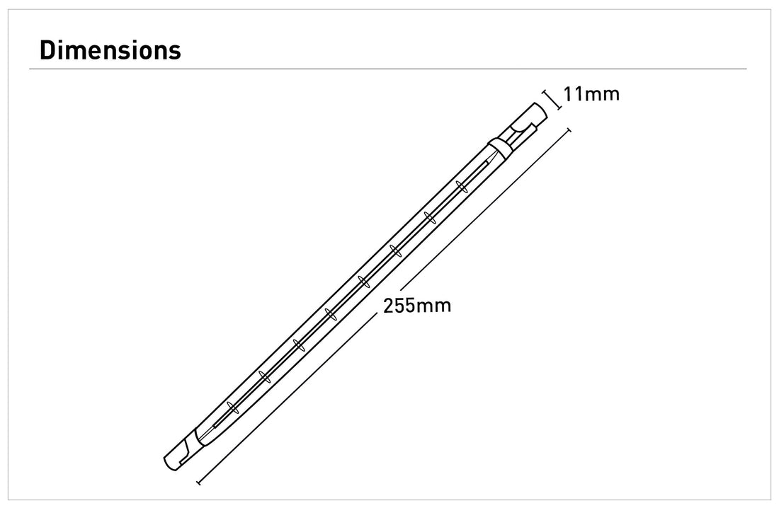 800W R7s Linear Heat Lamp for Domini/Domino Series