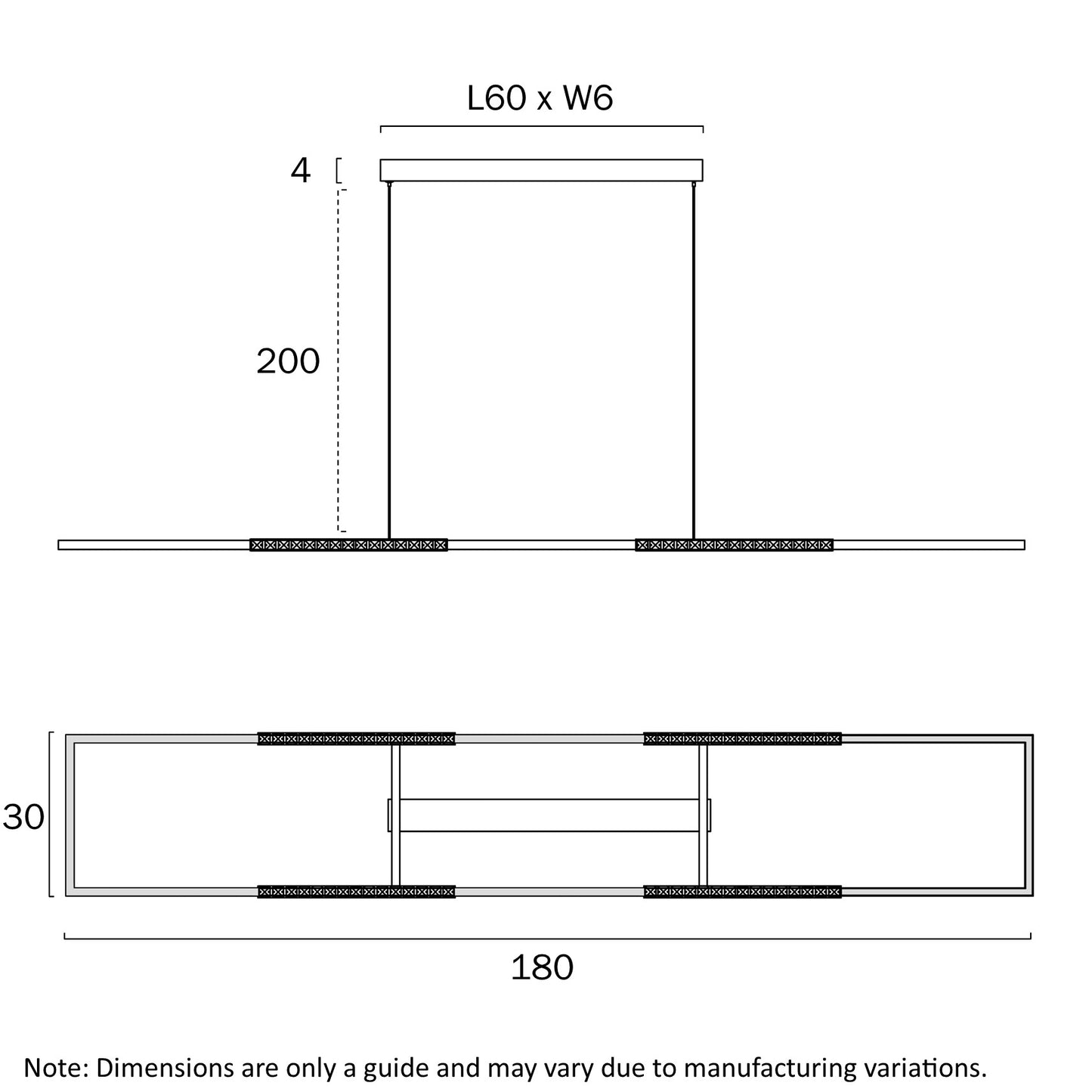 Zafra Rectangular Pendant