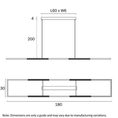 Zafra Rectangular Pendant