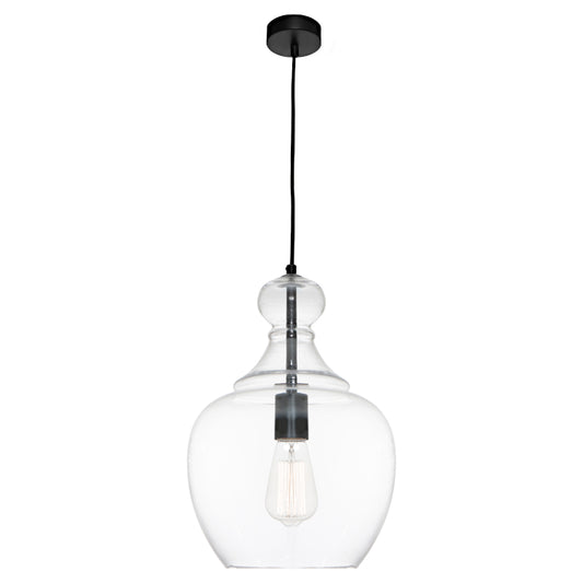 Bellac 1 Light Pendant - Black