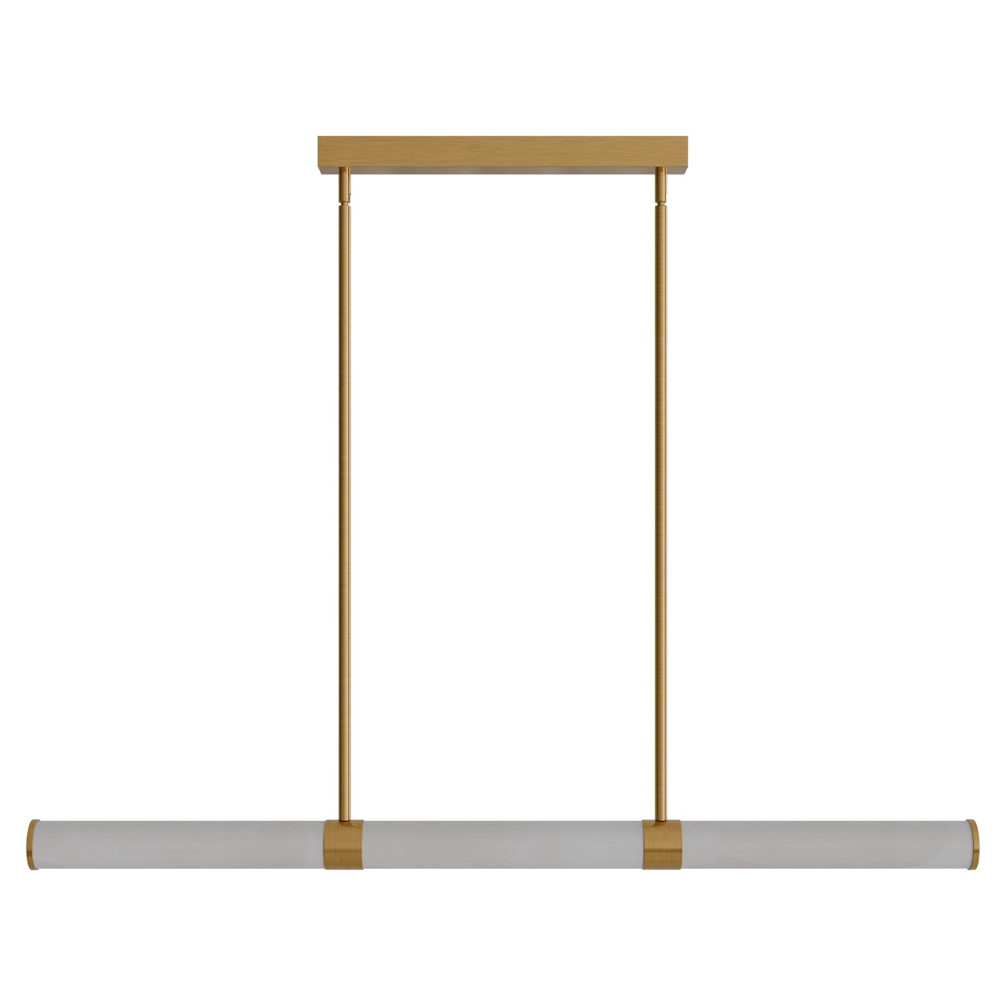 Calibo Bower Modern Alabaster Stone 1232mm Linear Pendant Light - Brass