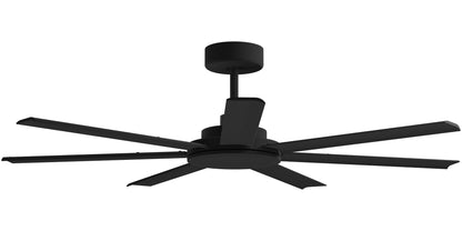 Calibo Alula 60" (1524mm) 7 Blade Indoor/Outdoor DC Ceiling Fan & Remote - Black