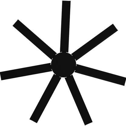 Calibo Alula 60" (1524mm) 7 Blade Indoor/Outdoor DC Ceiling Fan & Remote - Black