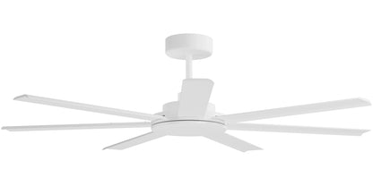 Calibo Alula 60" (1524mm) 7 Blade Indoor/Outdoor DC Ceiling Fan & Remote - White