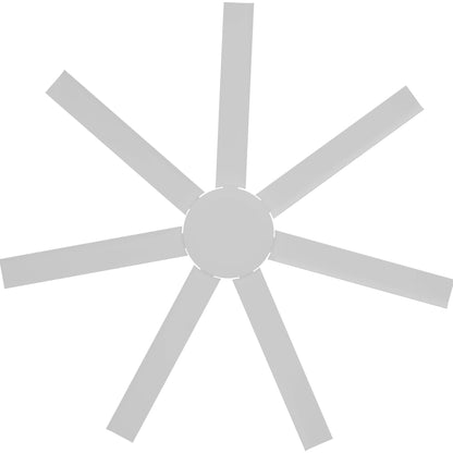 Calibo Alula 60" (1524mm) 7 Blade Indoor/Outdoor DC Ceiling Fan & Remote - White