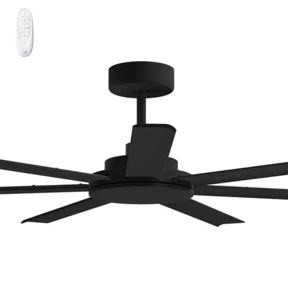 Calibo Alula 60" (1524mm) 7 Blade Indoor/Outdoor DC Ceiling Fan & Remote - Black
