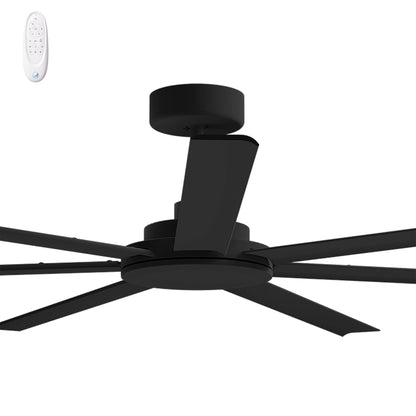 Calibo Alula 60" (1524mm) 7 Blade Indoor/Outdoor DC Ceiling Fan & Remote - Black