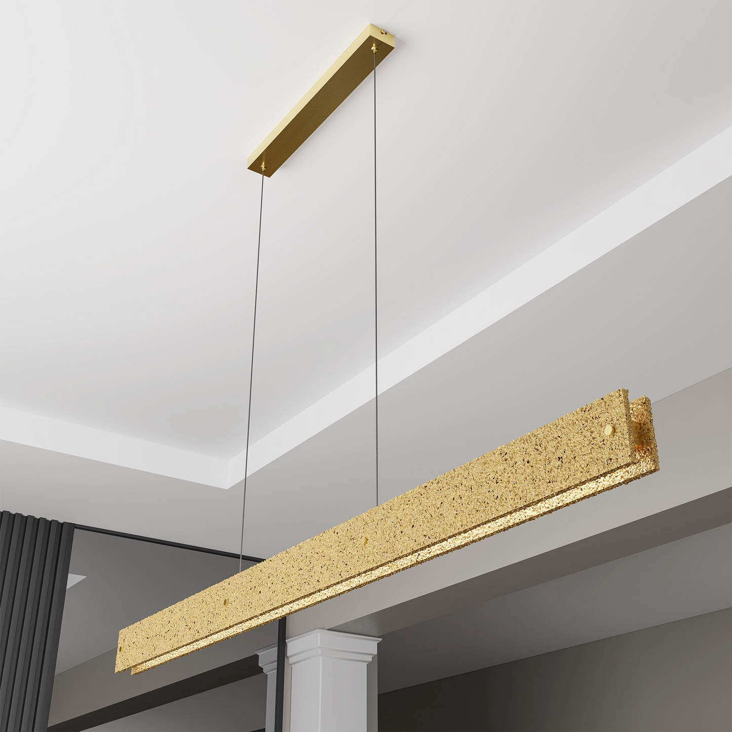 Calibo Couas Textured Honeycomb 3CCT LED Linear Pendant - 1500mm