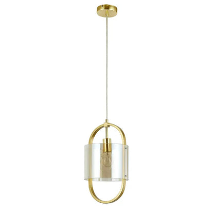 Dynamic Pendant-Gold- Cognac