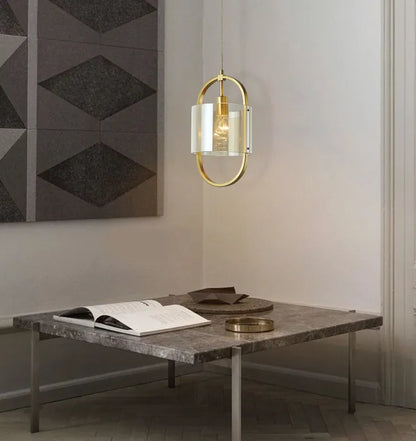 Dynamic Pendant-Gold- Cognac