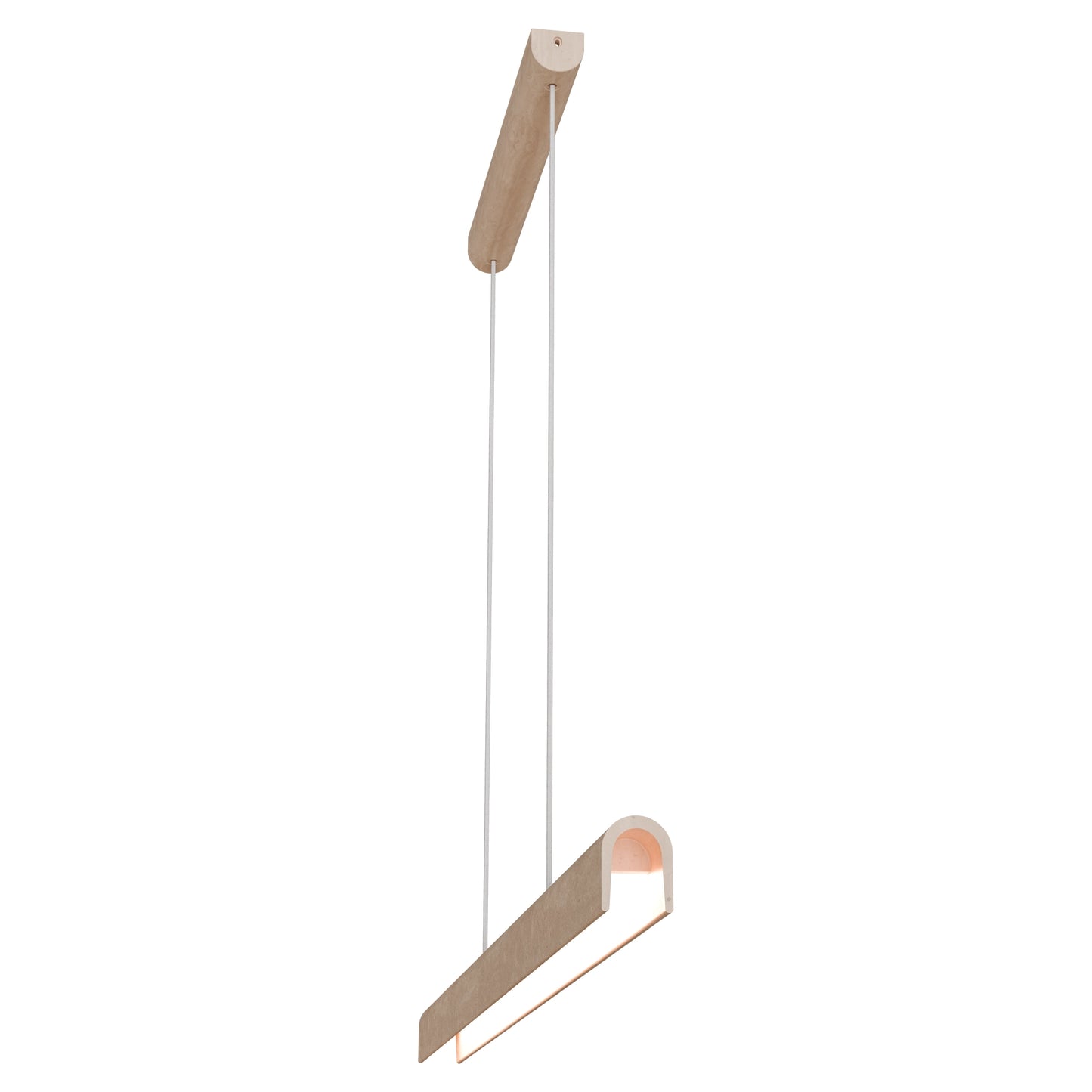 Calibo Inspire Crafted Travertine Tricolour LED Linear Pendant - Beige