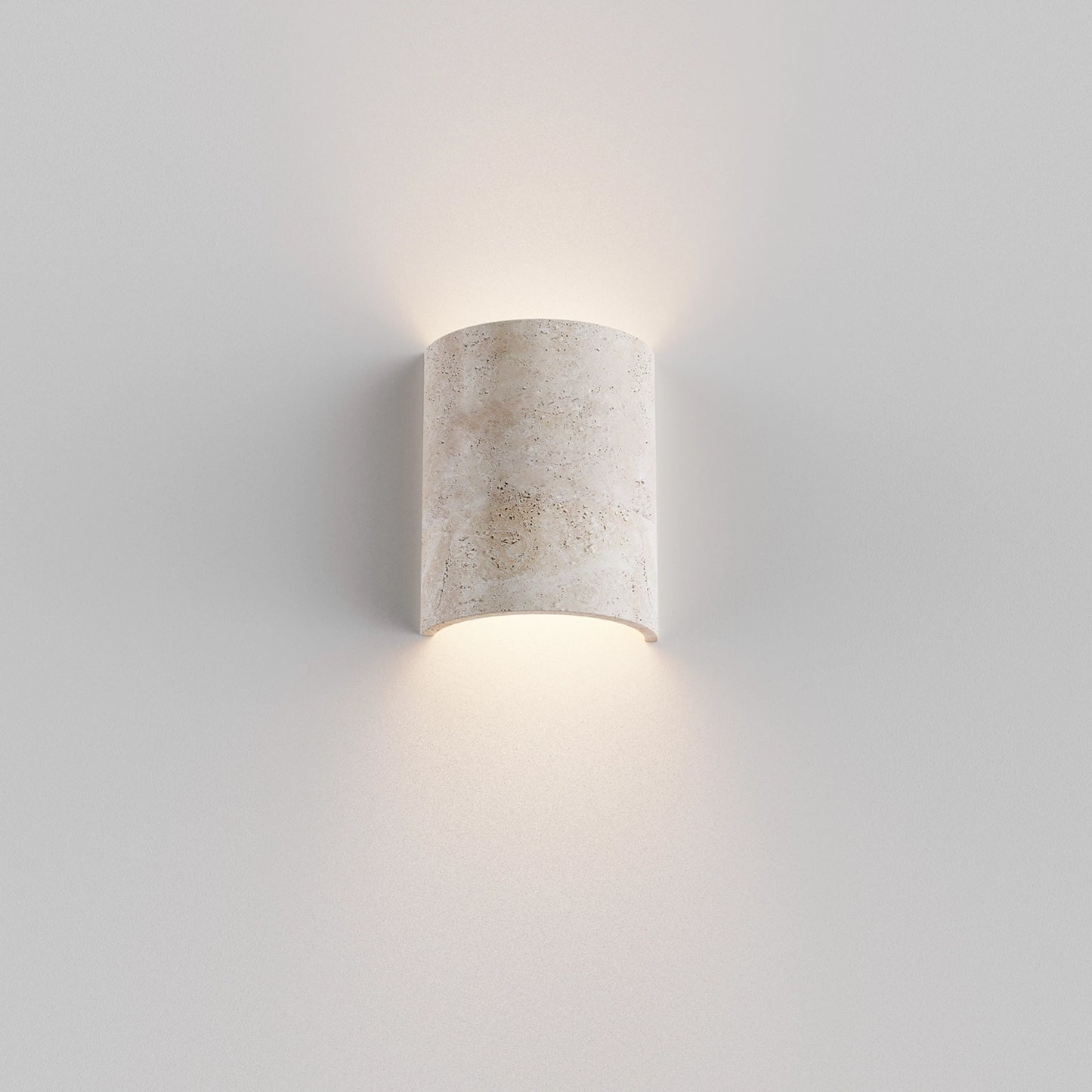 Calibo Inspire Crafted Travertine Up/Down Indoor Wall Light - Beige