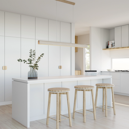 Calibo Inspire Crafted Travertine Tricolour LED Linear Pendant - Beige