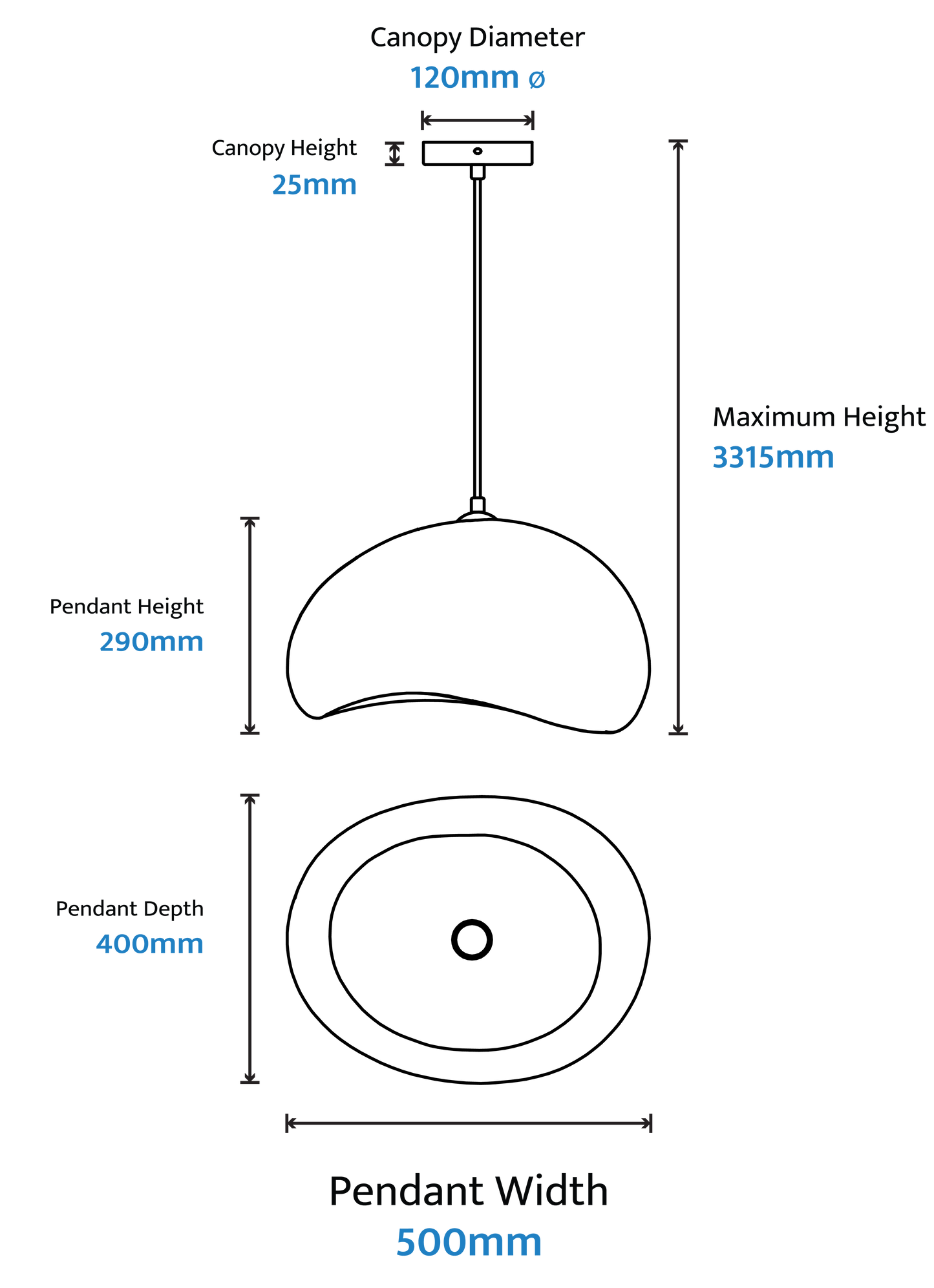 Calibo Cardinal Wabi Sabi Pendant - Medium