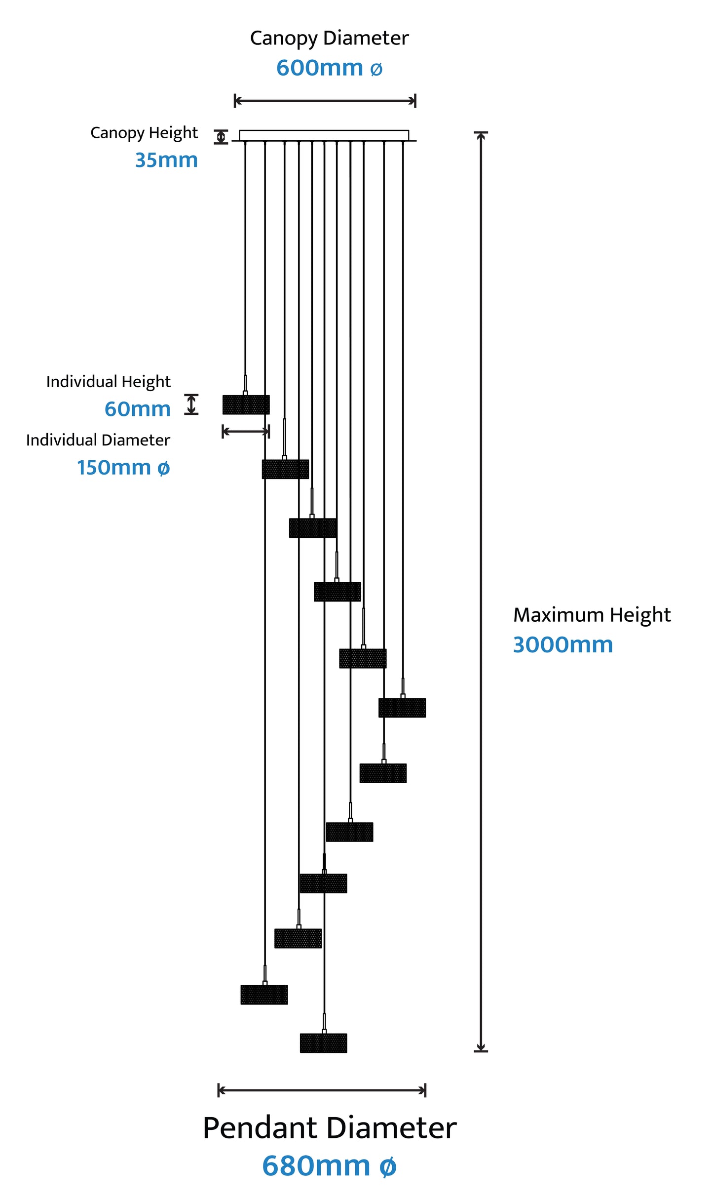 Calibo Couas Textured Honeycomb 3CCT LED Cluster Pendant - Gold