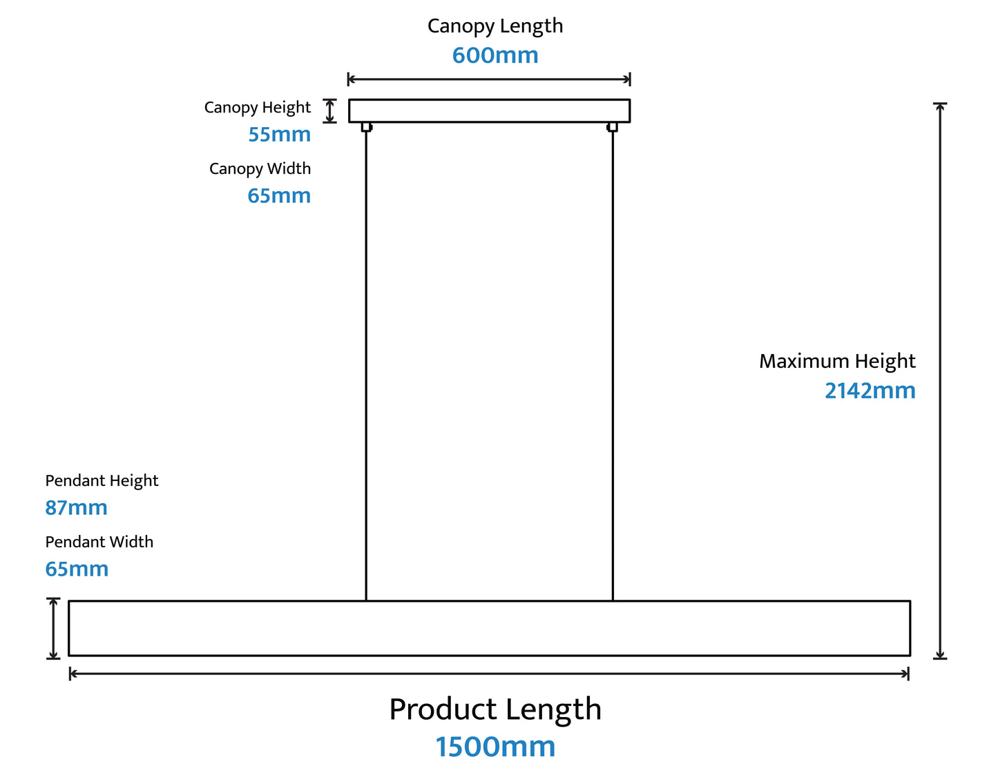 Calibo Inspire Crafted Travertine Tricolour LED Linear Pendant - Beige