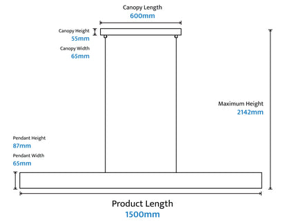 Calibo Inspire Crafted Travertine Tricolour LED Linear Pendant - Beige