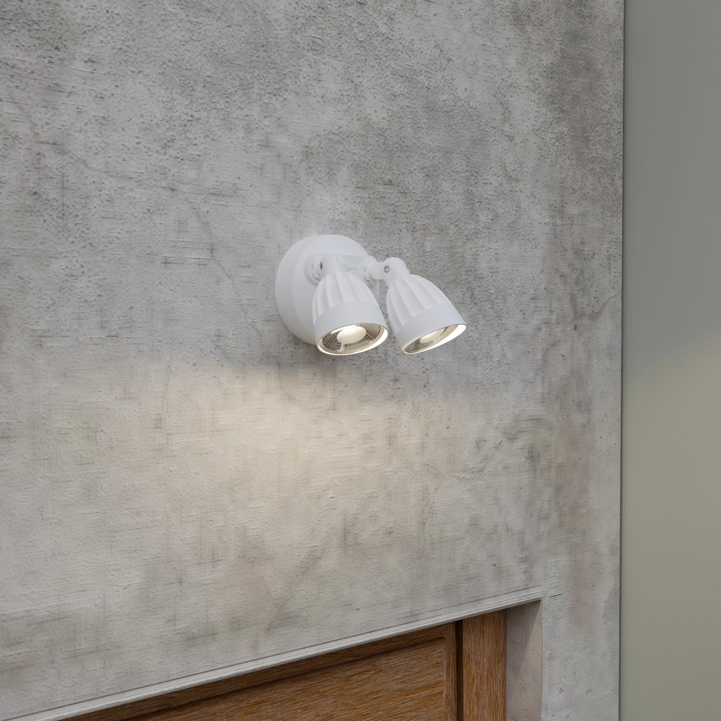 30W White Outdoor Double LED Wall Light – Nighthawk Series