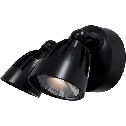 30W Black Outdoor Double LED Spotlight with Microwave Sensor – Nighthawk Series
