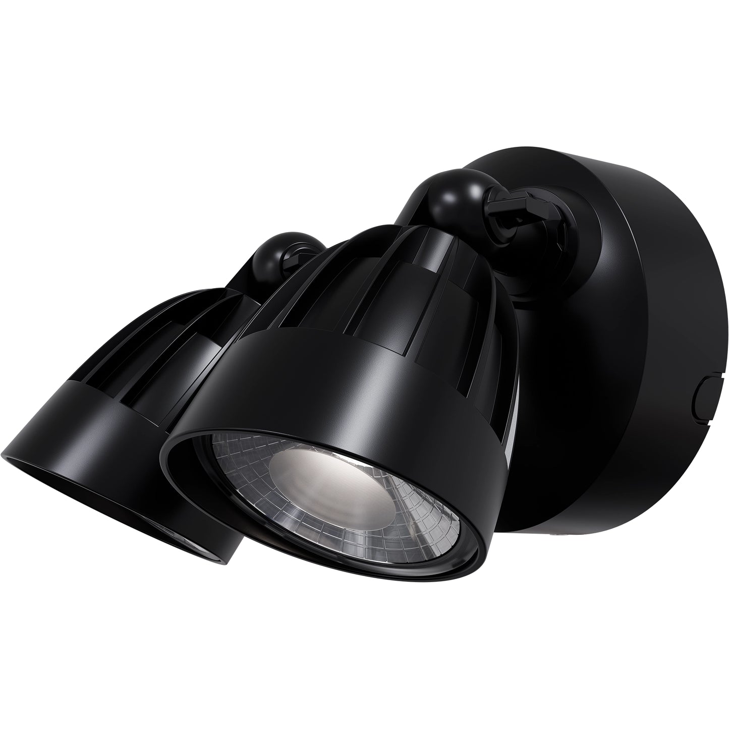 30W Black Outdoor Double LED Spotlight with Microwave Sensor – Nighthawk Series