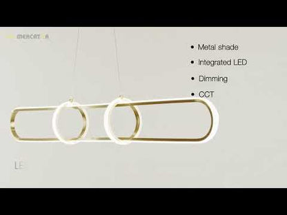 Odin 1Lt LED Pendant - Brass