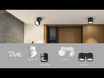Diaz 24W Tri-Colour Twin Head Surface Mount Downlight