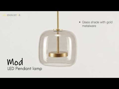The MOD Pendant - Clear/Gold