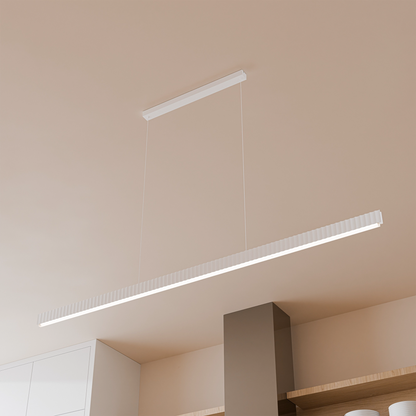 Calibo Prinia Modern Fluted 2032mm Linear Pendant Light - White