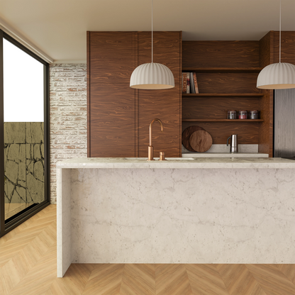 Calibo Rachis Modern Minimalist Fluted Dome Pendant - 450mm