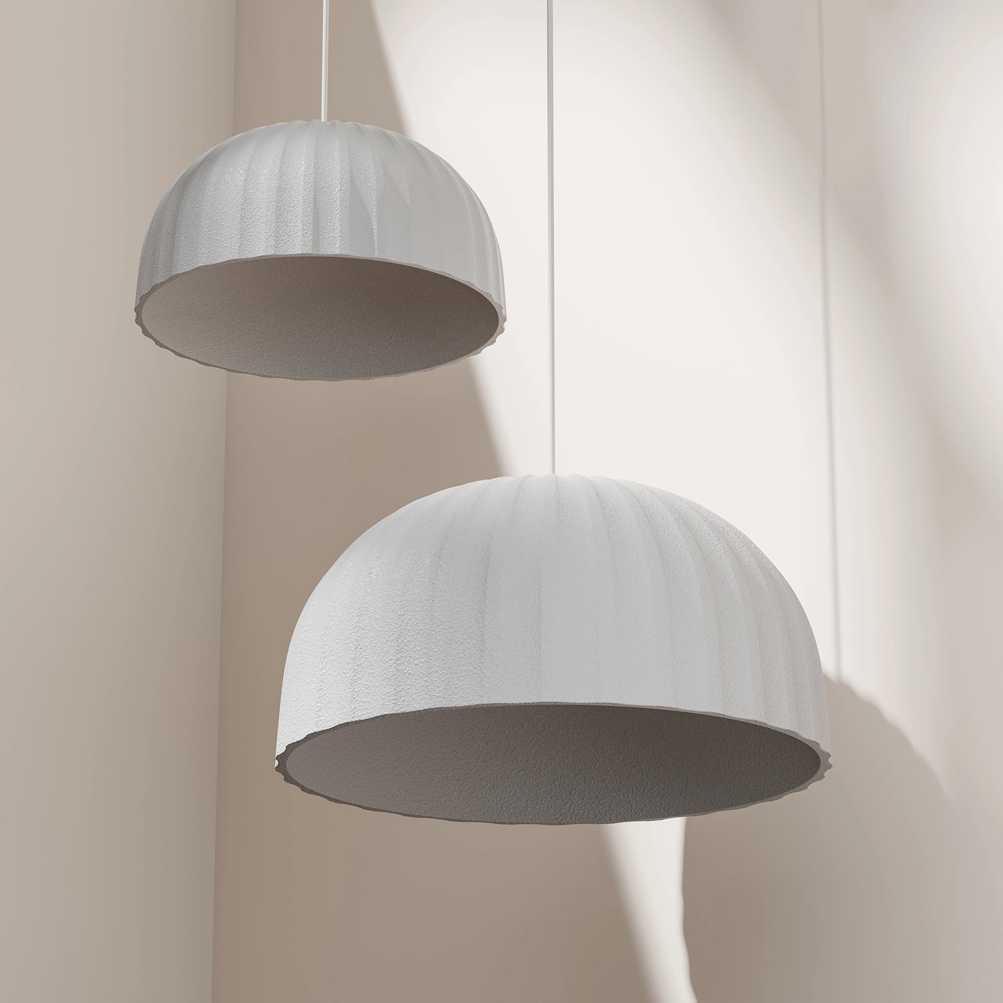 Calibo Rachis Modern Minimalist Fluted Dome Pendant - 600mm