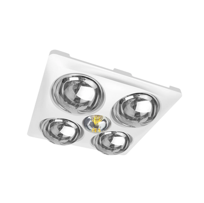 Modura BathLux4- 3 in 1 Bathroom Heater Exhaust Fan and Light Instant Heat- White
